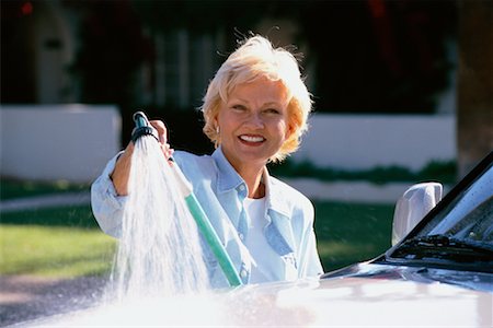 simsearch:700-00593102,k - Mature Woman Washing Car Stock Photo - Rights-Managed, Code: 700-00092976