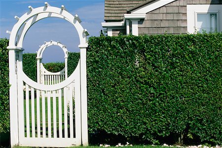 Trellis and Hedges Nantucket, Massachusetts, USA Stock Photo - Rights-Managed, Code: 700-00155291