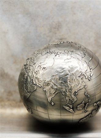simsearch:600-00357664,k - Metallic Globe Asia Stock Photo - Rights-Managed, Code: 700-00155870