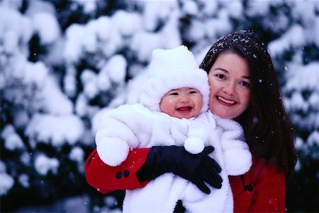 simsearch:700-00554038,k - Mother and Baby in Snow Stock Photo - Rights-Managed, Code: 700-00156379