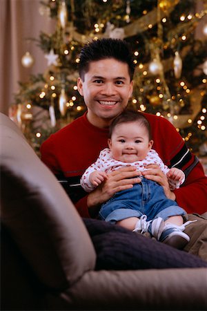 simsearch:700-02264741,k - Father and Baby at Christmas Stock Photo - Rights-Managed, Code: 700-00156385