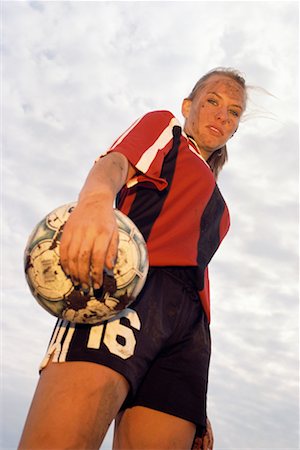 simsearch:700-00268752,k - Portrait of Muddy Female Soccer Player Stock Photo - Rights-Managed, Code: 700-00158058