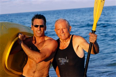 father son shirtless - Father and Son Kayaking Stock Photo - Rights-Managed, Code: 700-00158564