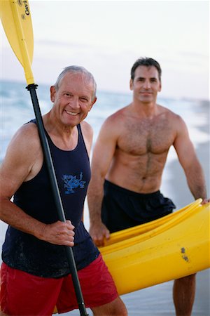 father son shirtless - Father and Son Kayaking Stock Photo - Rights-Managed, Code: 700-00158565