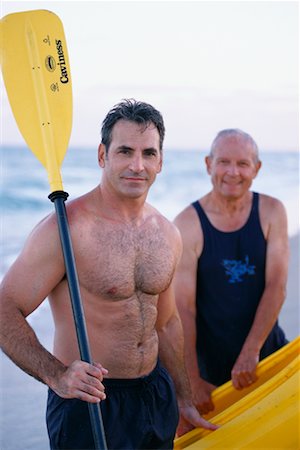 father son shirtless - Father and Son Kayaking Stock Photo - Rights-Managed, Code: 700-00158566