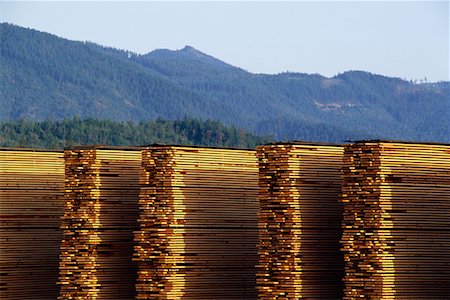 sawmill wood industry - Stacked Lumber Stock Photo - Rights-Managed, Code: 700-00159584