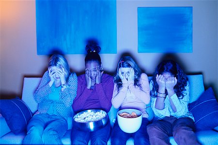 simsearch:700-00038500,k - Teenage Girls Watching T.V. Stock Photo - Rights-Managed, Code: 700-00153114