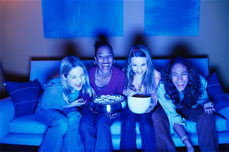 simsearch:700-00038500,k - Teenage Girls Watching T.V. Stock Photo - Rights-Managed, Code: 700-00153115