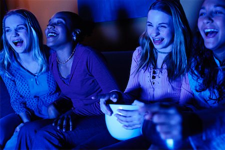 simsearch:700-00159920,k - Teenage Girls Watching T.V. Stock Photo - Rights-Managed, Code: 700-00153116