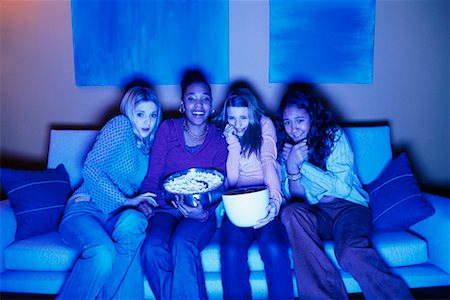 simsearch:700-00038500,k - Teenage Girls Watching T.V. Stock Photo - Rights-Managed, Code: 700-00153112