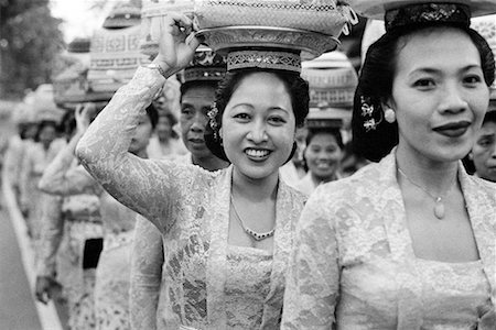 Balinease Women in Procession During Galunggan, Bali, Indonesia Stock Photo - Rights-Managed, Code: 700-00153576