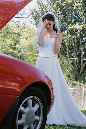 Mariée avec auto ventilée Photographie de stock - Rights-Managed, Code: 700-00165752
