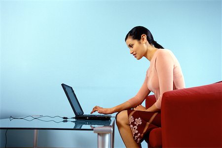 simsearch:700-00083403,k - Woman Using Laptop Computer Stock Photo - Rights-Managed, Code: 700-00166771