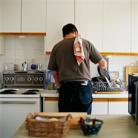 Man Drying Dishes Stock Photo - Rights-Managed, Code: 700-00167233