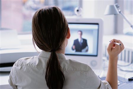 simsearch:700-00168076,k - Businesswoman Video Conferencing Stock Photo - Rights-Managed, Code: 700-00168082