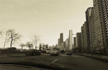 Driving on Lake Shore Drive Chicago, Illinois, USA Stock Photo - Rights-Managed, Code: 700-00168312