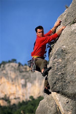 simsearch:841-07083087,k - Man Climbing Rock Face Stock Photo - Rights-Managed, Code: 700-00160805