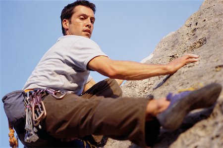 simsearch:841-07083087,k - Man Climbing Rock Face Stock Photo - Rights-Managed, Code: 700-00160808