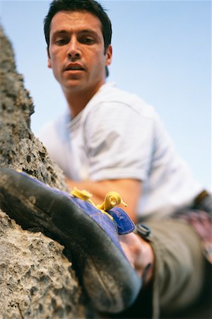 simsearch:841-07083087,k - Man Climbing Rock Face, Close-Up of Foot Stock Photo - Rights-Managed, Code: 700-00160811