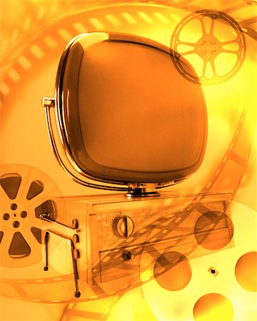 Abstract of Vintage Television and Film Reels Stock Photo - Rights-Managed, Code: 700-00160976