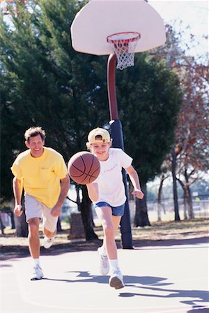 simsearch:700-00060777,k - Father and Daughter Playing Basketball Stock Photo - Rights-Managed, Code: 700-00161748