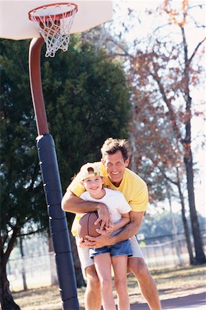 simsearch:700-00060777,k - Father and Daughter Playing Basketball Stock Photo - Rights-Managed, Code: 700-00161752