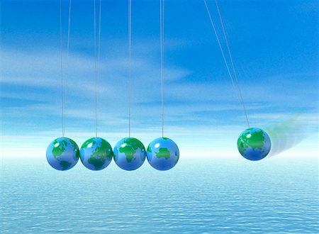Newton's Cradle with Globes Stock Photo - Rights-Managed, Code: 700-00162102