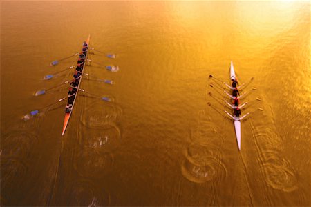 rowing at sunset - Rowers at Sunset Stock Photo - Rights-Managed, Code: 700-00162850