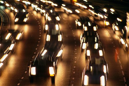 simsearch:700-00089787,k - Traffic on Highway at Night Stock Photo - Rights-Managed, Code: 700-00163510