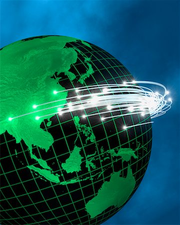 simsearch:700-00034257,k - Globe Surrounded by Fiber Optics Cables Stock Photo - Rights-Managed, Code: 700-00170083