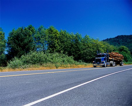 Logging Truck on Highway Stock Photo - Rights-Managed, Code: 700-00184974