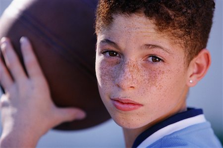 simsearch:700-00097991,k - Portrait of Boy Holding Basketball Stock Photo - Rights-Managed, Code: 700-00185869
