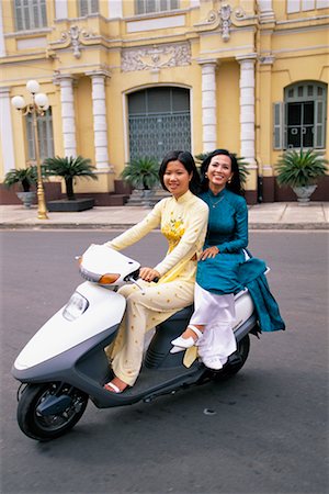 Women on Scooter Ho Chi Minh City, Vietnam Stock Photo - Rights-Managed, Code: 700-00187337