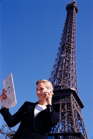 simsearch:700-00189516,k - Businesswoman by Eiffel Tower Stock Photo - Rights-Managed, Code: 700-00189516