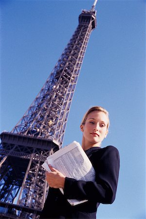 simsearch:700-00189516,k - Businesswoman by Eiffel Tower Stock Photo - Rights-Managed, Code: 700-00189518