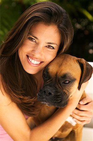 simsearch:700-00897631,k - Portrait of Woman and Dog Stock Photo - Rights-Managed, Code: 700-00181315