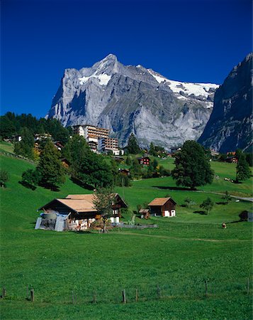 simsearch:6119-07451735,k - Small Community in Mountains Grindewald, Switzerland Stock Photo - Rights-Managed, Code: 700-00182314