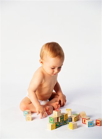 simsearch:600-01172751,k - Baby Playing with Blocks Stock Photo - Rights-Managed, Code: 700-00194170