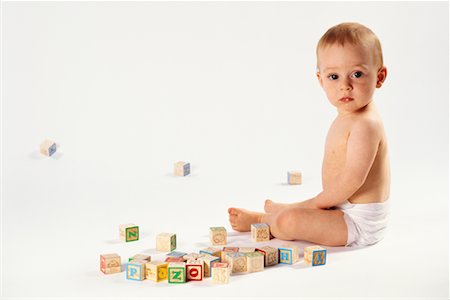 simsearch:600-01172751,k - Baby Playing with Blocks Stock Photo - Rights-Managed, Code: 700-00194172