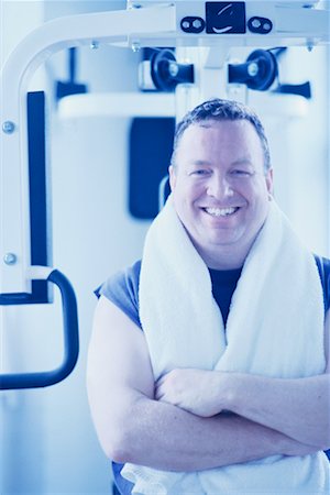 fat man exercising - Man in Gym Stock Photo - Rights-Managed, Code: 700-00194715