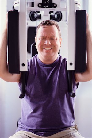 fat man exercising - Man in Gym Stock Photo - Rights-Managed, Code: 700-00194716