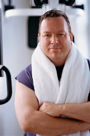 fat man exercising - Portrait of a Man Stock Photo - Rights-Managed, Code: 700-00194713