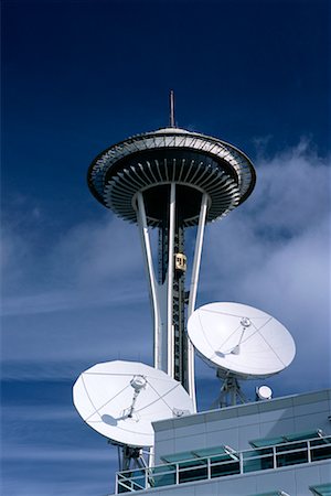 Close-Up of Space Needle Seattle, Washington, USA Stock Photo - Rights-Managed, Code: 700-00195446