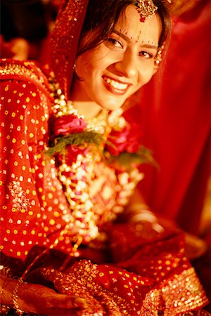 simsearch:700-00524621,k - Portrait of Indian Bride Stock Photo - Rights-Managed, Code: 700-00195613