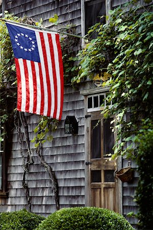 Building with Betsy Ross Flag Nantucket, Massachusetts USA Stock Photo - Rights-Managed, Code: 700-00196015