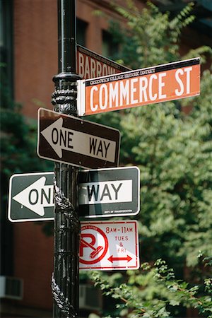 simsearch:600-03696739,k - Street Signs Greenwich Village New York, New York, USA Stock Photo - Rights-Managed, Code: 700-00196040