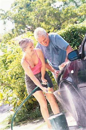 simsearch:700-00593102,k - Couple Washing Car Stock Photo - Rights-Managed, Code: 700-00196163