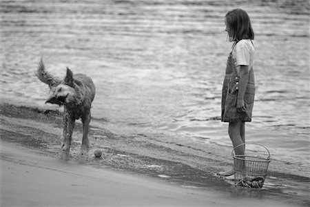 simsearch:700-00092986,k - Girl and Dog on Beach Stock Photo - Rights-Managed, Code: 700-00196903