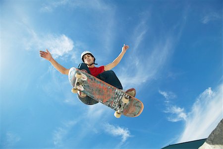 Skateboarder in Mid-air Stock Photo - Rights-Managed, Code: 700-00197318