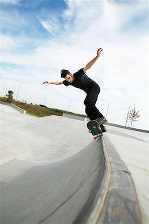 Skateboarder on Ramp Stock Photo - Rights-Managed, Code: 700-00197325